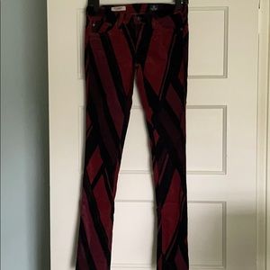 AG velvet pattern pants
